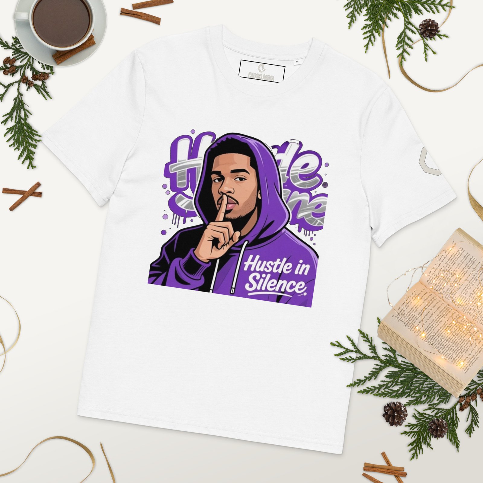 HUSTLE IN THE SILENCE TEE - Image 4